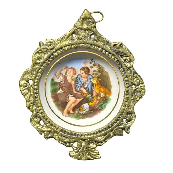 Vintage Children Eating Pie by Bartolome Esteban Murillo Metal Framed Home Decor - Picture 10 of 10